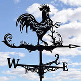 1 x RAW Customer Returns Alnicov Metal Weather Vane, Vintage Weather Vane Hollow Wind Direction Indicator for Outdoor Garden Roof Paddock Decoration Weather Vane - RRP €29.17