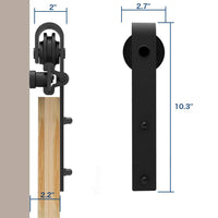 1 x RAW Customer Returns Wolfbird rail set for sliding door, 200 cm, T-piece - RRP €24.0