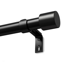 1 x RAW Customer Returns Black Curtain Rod Extendable Curtain Rod Curtain Rods for Windows Outdoor Matte Black, 76 to 228 cm  - RRP €23.18