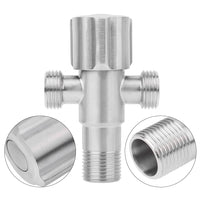 1 x RAW Customer Returns G1 2 stainless steel angle valve, one in two double buckle angle valve water shut-off valve toilet bidet spray valve bathroom kitchen faucet angle valve - RRP €12.5