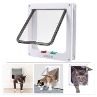 1 x RAW Customer Returns Cat flap 4-Way Magnetic Lock dog flap pet door Cat Flap 19 20 5.5cm Cat Pet Door Flap Easy Install with Telescopic Frame with Heavy Duty Quiet Magnetic Frame M  - RRP €20.4