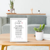 1 x Brand New Definition Poetry Art Print Poster Christmas Gifts Best Friend Gifts Wall Pictures Living Room Christmas Gift Best Friend Birthday Wall decoration decoration living room DINA A4 with frame - RRP €18.14