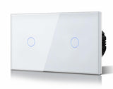 1 x RAW Customer Returns BSEED 300W Touch Switch 1 Gang 1 Way and 1 Gang 1 Way Wall Light Switch 157 86mm White - RRP €22.14