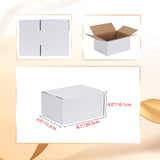 1 x RAW Customer Returns EYMPEU 20.3X15.3X10.2cm Cardboard Boxes with Lid for Package Shipping, 40 Pack, Kraft Paper Boxes for Gift or Packaging, White - RRP €29.99