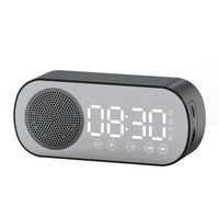 1 x RAW Customer Returns Hsthe Sea Digital Alarm Clock, Portable Clock Radio with BT Speaker, Large LED Screen, Radio Morning Clock for Bedroom, Office - RRP €13.09