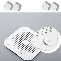 1 x Brand New Pack of 4 silicone drain strainers, sink hair catcher, hair strainer, with suction cup filter, shower strainer drain protector, kitchen sink strainer, for bathtub, kitchen sink drain sink - RRP €7.43