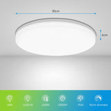 1 x RAW Customer Returns Yafido LED ceiling lamp Ultra Slim 48W 4320LM UFO LED ceiling light flat 6500K cold white LED ceiling lights for living room bedroom office kitchen balcony bathroom 30cm - RRP €30.99