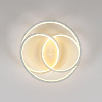 1 x RAW Customer Returns Goeco Ceiling Light Modern, 40W 4500LM LED Ceiling Light, White Creative 3-Ring Design Ceiling Lamps, 3000K Warm Light Acrylic Ceiling Lighting LED for Bedroom, Kitchen, Living Room, Dining Room, Hallway - RRP €37.98