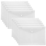 1 x Brand New FYY Transparent A4 Document Holder, 12 Pieces A4 Folders Plastic Folders with Button for Document StorageDocument Holder, A4 Transparent Document Holder Envelope for School and Office, A4 - RRP €15.73