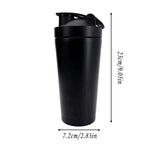 1 x Brand New GRGE 750ML stainless steel shaker bottle, leak-proof, sports water cup, protein shaker stainless steel, protein shaker bottle, for protein powder, milkshakes, coffee, diet and fitness cup black  - RRP €19.81