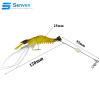 10 x Brand New Senven Artificial Shrimp Bait, Fishing Lures, Fishing Lures Form Luminous Bionic Shrimp for Outdoor Fishing, Soft Lures, with Hook Fishing Hook - RRP €94.0