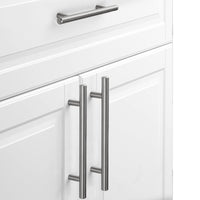 1 x RAW Customer Returns LONTAN 10 pieces cabinet handles stainless steel kitchen handles silver 256mm hole spacing handles for kitchen cabinets furniture handles stainless steel kitchen handles brushed stainless steel handles - RRP €21.17