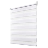 1 x RAW Customer Returns Double roller blind Klemmfix Duo roller blind without drilling, roller blinds for windows and doors, translucent and darkening 55 x 120 cm W x H white - RRP €16.99