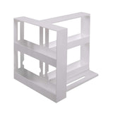 1 x RAW Customer Returns UPP extendable spice rack white l Rotating organization system for spices and medicines I Space-saving niche shelf made of plastic I Ideal as a cupboard insert in the kitchen bathroom I 27.5x10.5x28cm - RRP €22.99