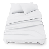 1 x RAW Customer Returns Blumtal Sheet Set - 4 Piece Set, Fitted Sheet for Bed 160, Top Sheet 240x275 2 Pillowcases 50x80cm, White - RRP €26.54