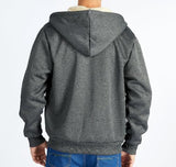 1 x RAW Customer Returns SPEEDRUN Sweat Jacket Men s Fleece Jacket with Fur Men s Hoodies Hooded Sweatshirt Lined with Hood Zipper Pockets Winter Thick Warm Casual Outdoor 022-Gray L  - RRP €29.99