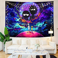 17 x Brand New Rick Morty Tapestry Wall Hanging Tapestry Vintage Bookshelf Wall Cloth Gobelin Tapestry Goa India Hippie Boho Style as Decorative Cloth Bedspread Indian Oriental Psychedelic 200 x 150 cm  - RRP €265.2