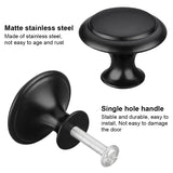 1 x RAW Customer Returns SHANHAIKX Matte Black Drawer Knob, 25 Pack Black Stainless Steel Round Handles, Drawer Handles, Drawer Knob With Alloy Install Screw For Cabinet Drawer Dresser Kitchen - RRP €14.39