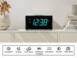 1 x RAW Customer Returns Radio alarm clock with USB charger, Bluetooth speaker, wireless charging, dual alarm clock, LED night light, dimmable display Smart Clock with electronic alarm clock iTOMA CKS207 - RRP €39.99