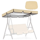 1 x RAW Customer Returns Swing Canopy Replacement Roof for Garden Swing, Universal Sunshade Canopy 190 132 15cm Beige  - RRP €19.99