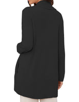 1 x RAW Customer Returns Tapata Cardigan Women Long Elegant Cardigan Lightweight Cardigans Open Front Loungewear Long Sleeve with Pockets, Black, M - RRP €36.29