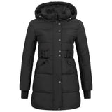 1 x RAW Customer Returns Elara Women s Quilted Winter Jacket Faux Fur Collar Black Chunkyrayan EL-JA02 Black Natural 38 M  - RRP €80.57