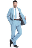 1 x RAW Customer Returns U LOOK UGLY TODAY Men s Suit Party Christmas Costume Fashionable Regular Cut Festive Suits Party Suits Solid Color Light Blue XXL - RRP €49.99