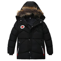 1 x RAW Customer Returns amiyan Baby Boys Warm Quilted Jacket Cotton Winter Coat Thick Children s Jacket Winter Jacket Fluffy Lined Winter Hooded Jacket with Faux Fur Winter Coat 10-11 Years, Black, XXXL, 140-146 - RRP €44.46