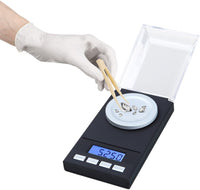 1 x RAW Customer Returns Hotloop Professional Digital Precision Milligram Scale 50g x 0.001g with Case, Tweezers, Calibration Weight and Weighing Plate, Pocket Size - RRP €19.98