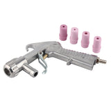 1 x RAW Customer Returns Air Siphon Sandblasting Gun Kit with Abrasive Sandblasting with 4 Ceramic Nozzles 4.5 5 6 7mm - RRP €20.53