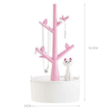 1 x RAW Customer Returns Fantes Jewelry Box and Organizer with Kitten and Tree for Necklaces, Earrings, Bracelets, Hair Ties and Plastic, Pink, Code Holder-CatTree - RRP €22.8