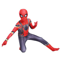 1 x RAW Customer Returns Children s Party Role Play Superhero Jumpsuit, Boy Cosplay No Way Home Iron Red Spider Costume Fancy Dress Carnival Jumpsuit M - RRP €13.44