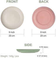 1 x RAW Customer Returns Hobein Plate Set of 6 23cm Dinner Plates Plastic Plates, Modern Healthy Dinner Plates, Cake Plates, Unbreakable Plate for Salad, Dessert, Breakfast Microwave Dishwasher Safe, BPA Free - RRP €20.16