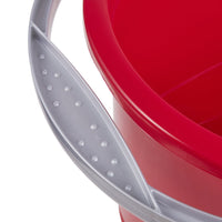 1 x RAW Customer Returns keeeper cleaning bucket with ergonomic handle, recessed grip and spout, oval, 13 l, Thies, red - RRP €19.06