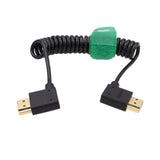 1 x RAW Customer Returns HangTon HDMI 4K 60p 8K cable thinly wound for ATOMOS Shinobi Ninja V Portkeys BM5 FEELWORLD Blackmagic Monitor ZCAM Sony A7IV Canon Nikon Camera Type A HDMI 2.1 right left angle - RRP €22.0