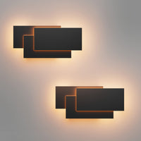 1 x RAW Customer Returns Klighten 2 Pack LED Wall Lights Indoor 24W Mordern Wall Lamp LED Wall Lighting Warm White 2700K 3200K for Living Room Bedroom Stairwell Hallway, Black - RRP €78.99