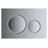 1 x RAW Customer Returns Hibbent flush plate Sigma20 compatible with GEBERIT - chrome plastic for dual flush 1 piece - RRP €41.34