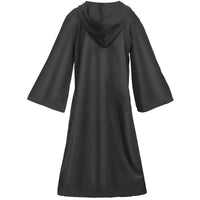 1 x RAW Customer Returns Cape with long hood made of satin, cloak black brown unisex for adults, Jedi robe medieval cloak Halloween costume carnival cape masquerade 2XL, brown  - RRP €19.2