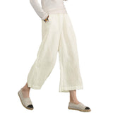 1 x RAW Customer Returns Ecupper Capris Pants Women Summer Plus Size Cotton Casual Pants - RRP €30.99