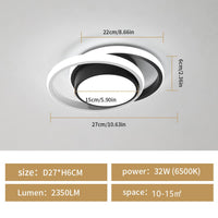 1 x RAW Customer Returns Goeco ceiling lamp LED, round ceiling light modern 32W 2350LM, ceiling lamps for bathroom, bedroom, hallway, kitchen, living room, balcony, 6500K cold white light, diameter 27cm - RRP €33.78