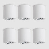 1 x RAW Customer Returns FORCOSO surface-mounted spot white, pack of 6, surface-mounted spotlights, swiveling, surface-mounted ceiling spotlights with GU10 socket, metal spot ceiling light, spotlight for living room, kitchen, hallway, hotel - RRP €69.99