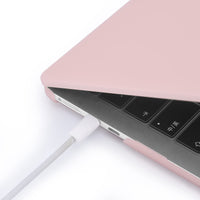 1 x RAW Customer Returns EooCoo Case for MacBook Air 13.6 Inch M2 A2681 M3 A3113 2022 2024 with Touch ID, Matte Plastic Hard Shell Keyboard Cover Polishing Cloths - Pink - RRP €19.14