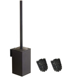 1 x RAW Customer Returns BGL Black Wall Mounted Toilet Brush - Square toilet brush holder made of 304 stainless steel - RRP €33.99