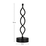 1 x RAW Customer Returns POYO Dimmable Touch Control Table Lamp - Spiral Shaped Modern Bedside Lamp with 3 Colors of LED Lights - Small Black Decorative Lamp for Home, Living Room - RRP €40.33