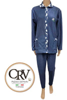 1 x RAW Customer Returns Women s Winter Pajamas Punto Milano Artisan Product Made in Italy with Fine Italian Fabrics. All Made in Italy, Women s Pajamas VERONICA 233005 JEANS, XL  - RRP €32.7