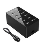 1 x RAW Customer Returns Multiple USB Charger, 10 Ports USB Charging Station, USB Wall Charger Desktop USB Charger, Intelligent USB Port for iPhone 12 13 14 Samsung S22 Ultra Z Flod Z Flip Xiaomi iPad iPod - RRP €23.88