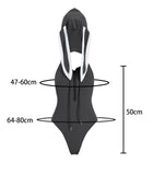 1 x RAW Customer Returns Aurueda Bunny Costume Women Cosplay One Piece Lingerie Bodysuit Rabbit Outfit Ladies Zipper Backless Rabbit Hoodie Black, Size Onesize - RRP €20.16