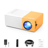 1 x RAW Customer Returns Mini Projector, Vamvo YG300 Pro Mini Projector, Portable Movie Projector 1080p Supported for Kids Gift, Home Theater, Compatible with Smartphone Laptop PS4 Firestick  - RRP €59.99