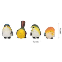 1 x RAW Customer Returns Resin bird figurines, resin birds animal figurine, garden statue birds decor, 4 pieces resin birds animal figurine decoration lawn garden yard ornaments for balcony, garden, conservatory, pond - RRP €16.09