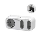 1 x RAW Customer Returns TESSAN travel adapter for England, adapter England Germany plug with 2 USB, travel plug type G travel adapter UK, 3-way socket adapter England, UK adapter to EU, adapter UK Euro plug - RRP €11.89